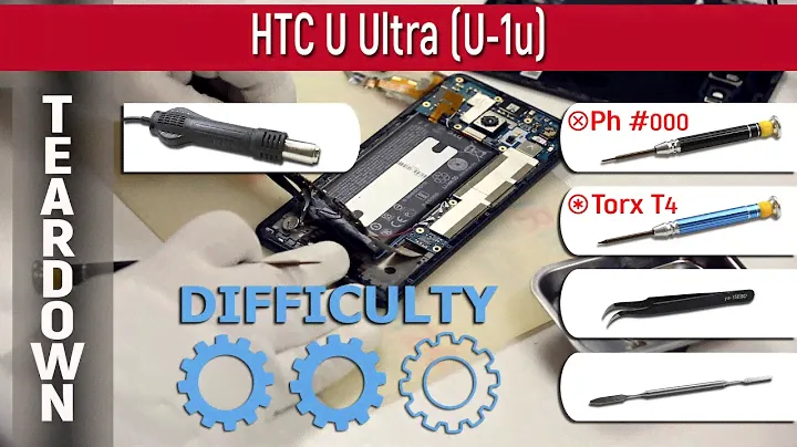 Как разобрать 📱 HTC U Ultra (U-1u) 2PZF200 Разборка и ремонт