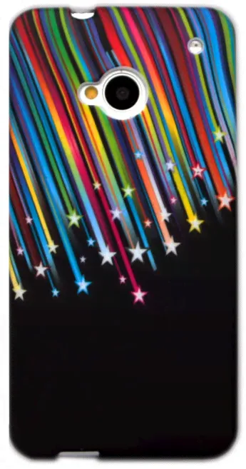 Чехол силиконовый для HTC One M7 Crazy Stars-0