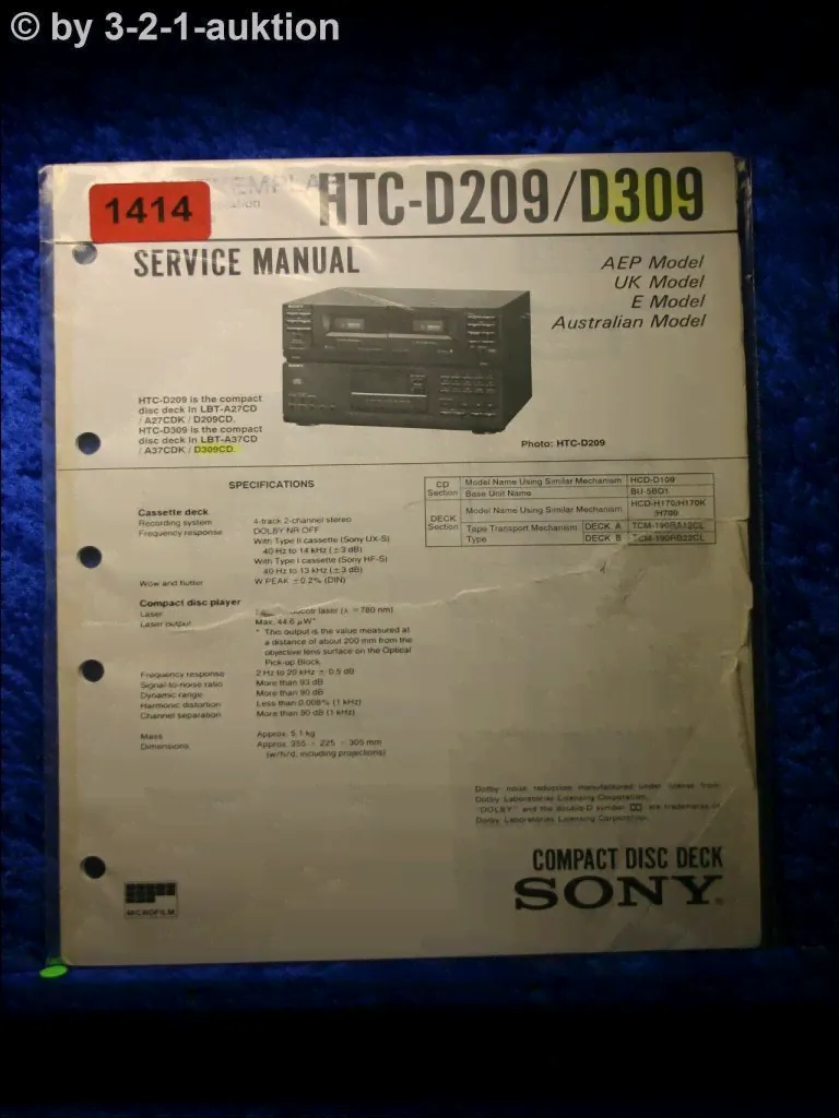 Sony Service Manual HTC D209 / D309 (#1414)
